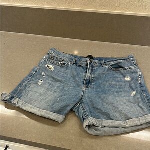 Vince Denim Distressed Women Shorts
